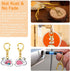 Roctee 120 Pcs Key Chain Clip D Snap Hook Split Metal Keychain with Chain, Keychain Parts Hardware with Open Jump Ring and Connector, DIY Crafts K...